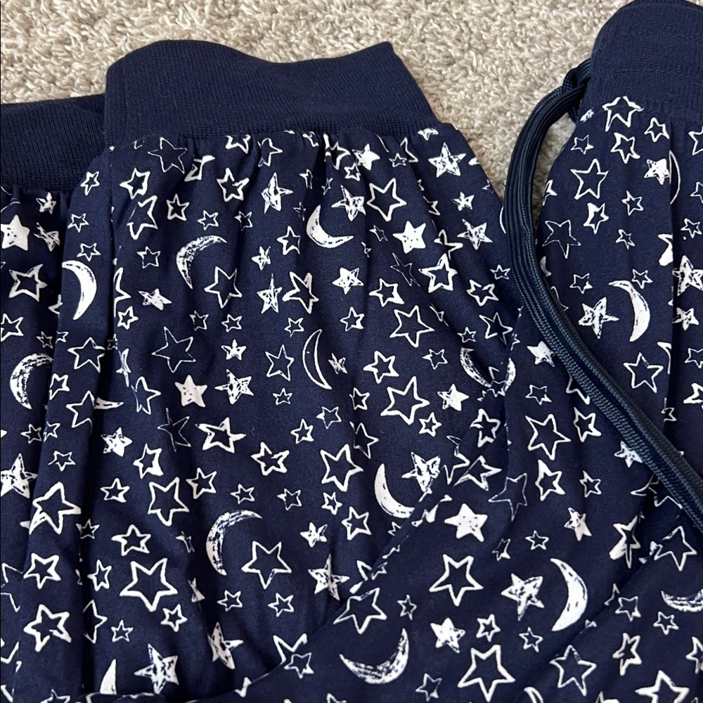 NWT Splendid XL 2-Piece Pajama Set Navy Star Moon Print Lounge Sleep Cozy Soft - Picture 9 of 15